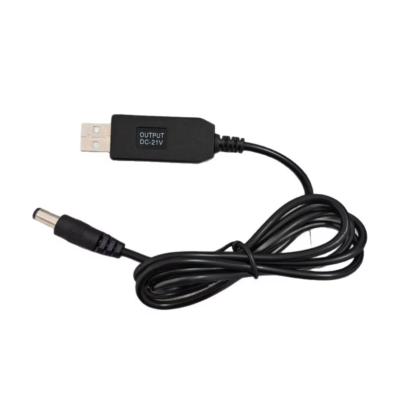 Câble de suralimentation 5V à 21V, câble de charge dédié pour batterie au lithium 21V, interface DC