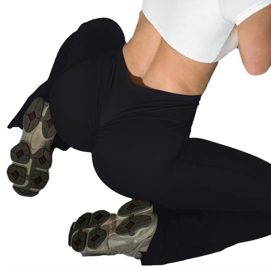 Taille haute entraînement Yoga Leggings Fitness bout à bout Scrunch fesses sport pantalons de gymnas