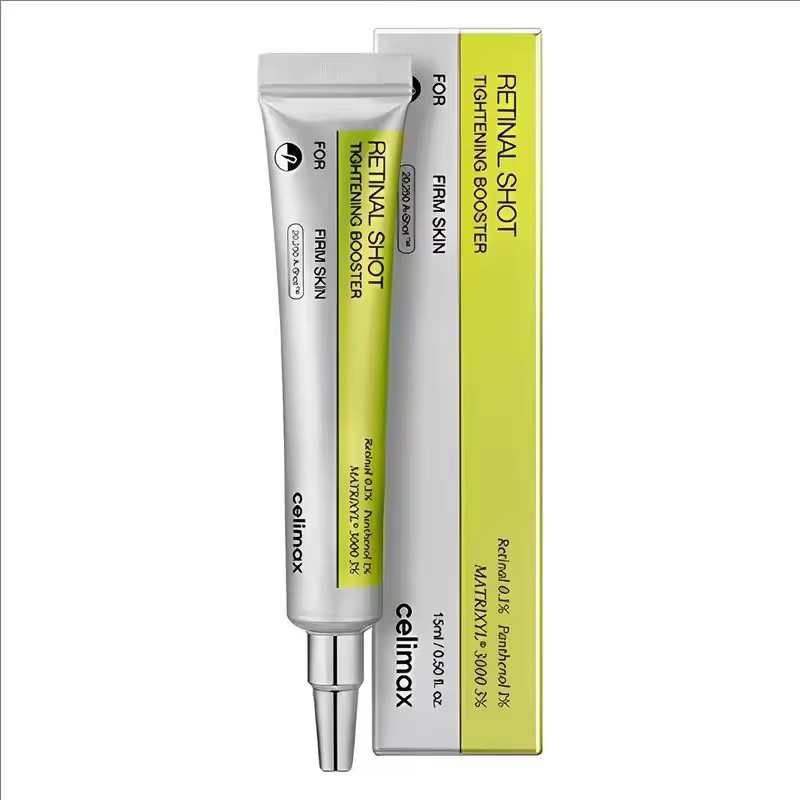 Celimax Corée : Coffret Crème Contour des Yeux Raffermissante au Rétinol Shot Booster 15ml+30ml et S