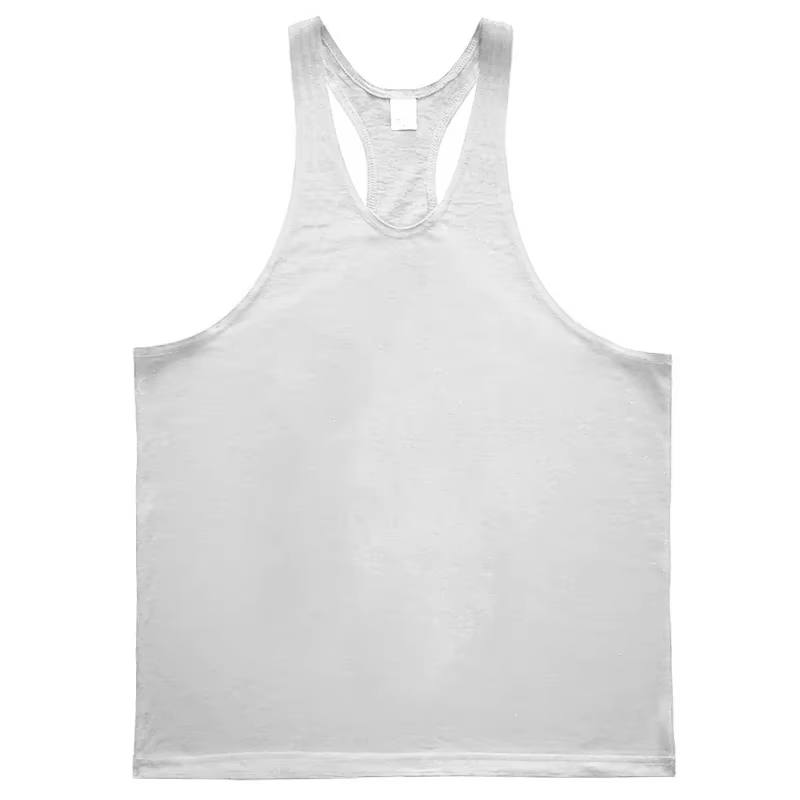 Débardeurs de sport pour hommes en coton, style Y-back, pour la musculation, la gym et le fitness, s