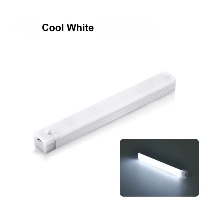 Barre lumineuse LED USB avec capteur, Rechargeable, sans fil, veilleuse pour bande lumineuse, lampe 