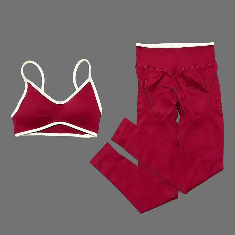 Ensemble de yoga et fitness sans couture HISTELLO pour femme, 2 pièces : Leggings sculptants Ignite