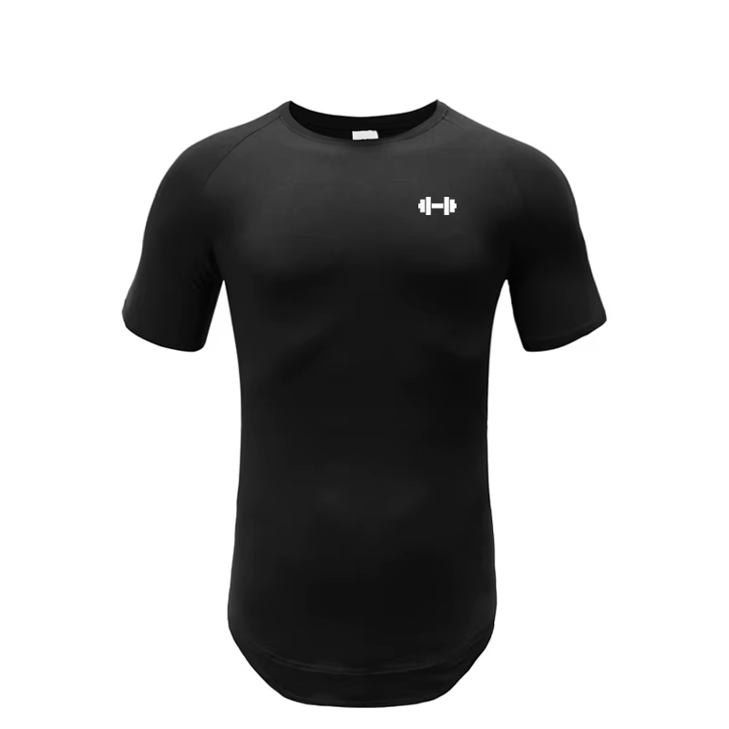 Gym Bodybuilding entraînement Muscle vêtements de sport hommes décontracté à manches courtes coton v