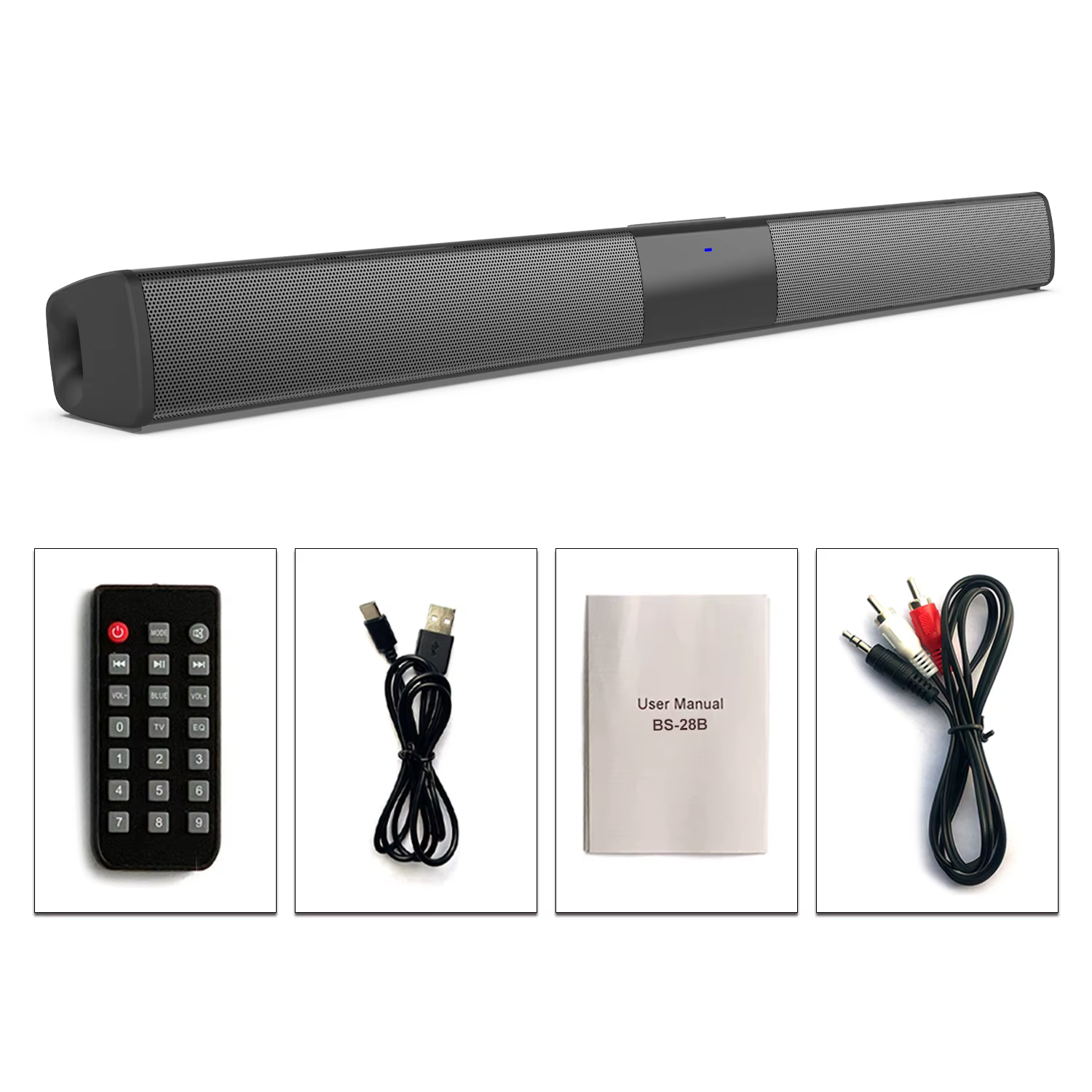 Hautréusde barre de son stéréo avec télécommande, Bluetooth 5.3, son surround, home cinéma, prise en