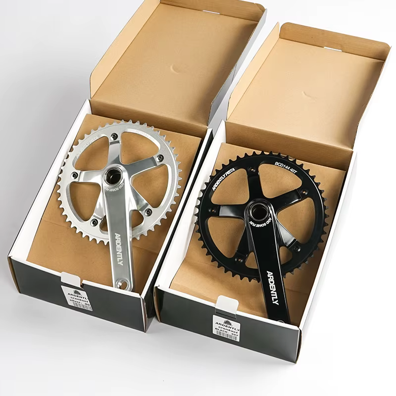 Ardently-Pédalier Intégré Creux pour Vélo, FixeGear, 48T, 165mm, Piste, Vitesse Unique, BCD144mm, Al