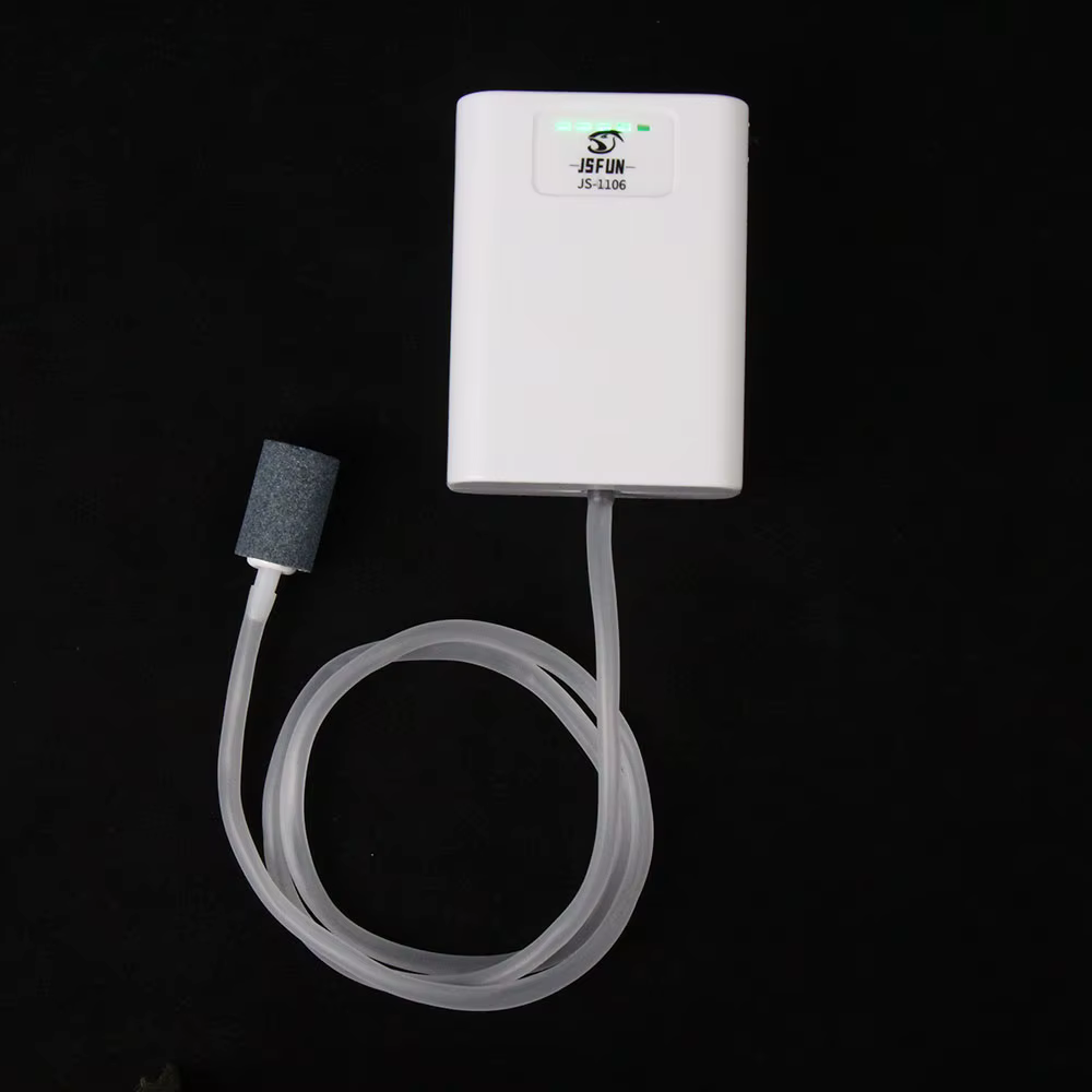 JSFUN – pompe oxygénée pour aquarium, barboteur d'air Rechargeable par USB, aérateur, pompe à oxygèn