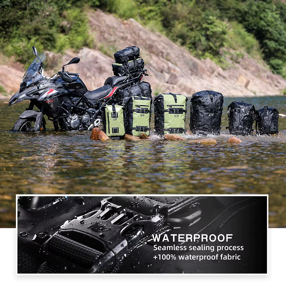 Bal inowalk-Sac de Voyage Latéral Étanche pour Moto, Sacoche de Selle de Moteur, 30l