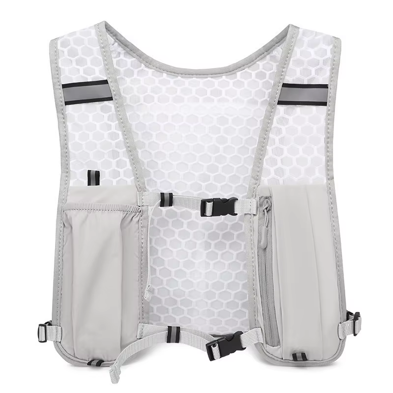 Gilet de course pour femmes et hommes, gilet d'hydratation réglable avec sangle de poitrine, léger e