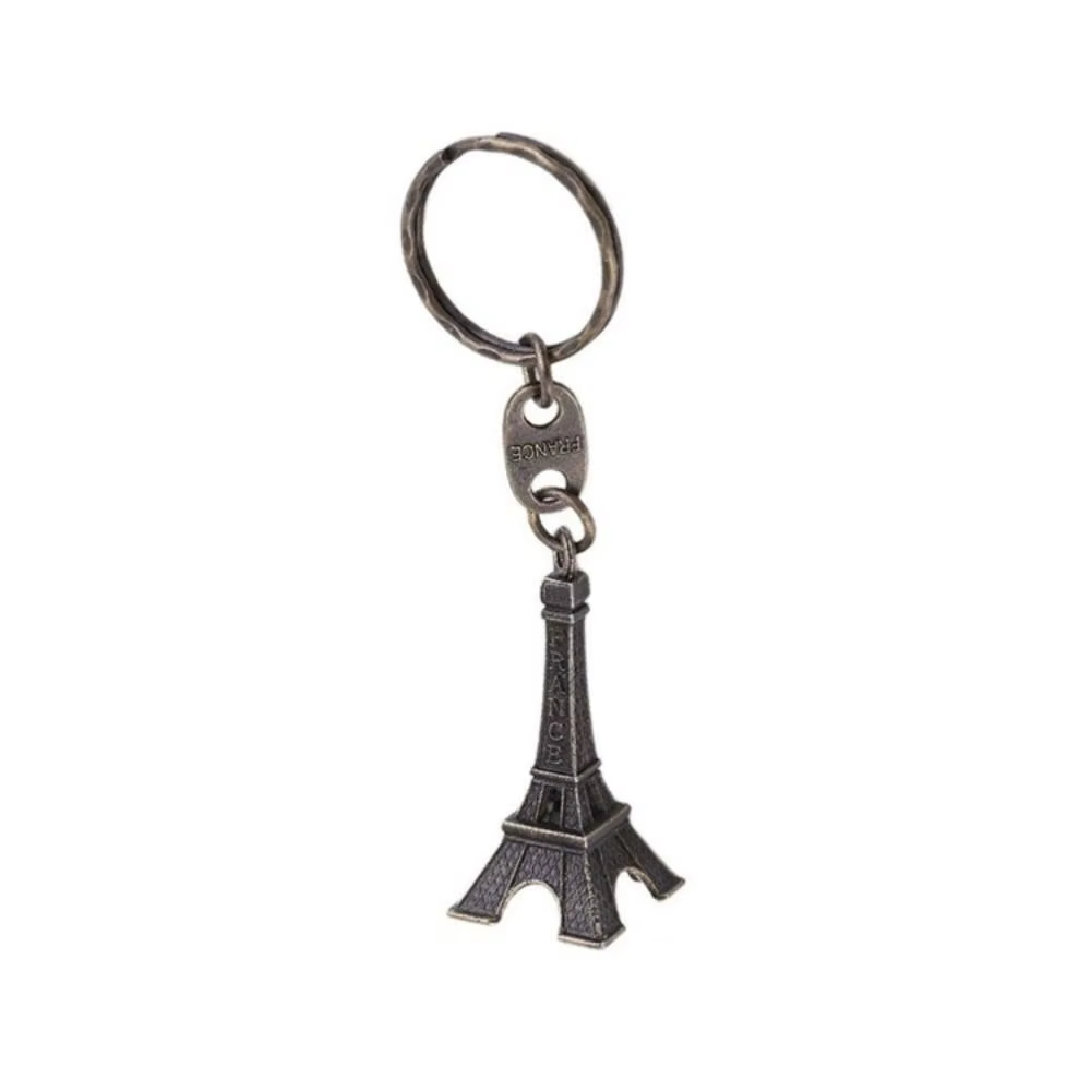 Porte-clés tour Eiffel en alliage, Simple, Vintage, France, mode, pendentif de sac, décoration tenda