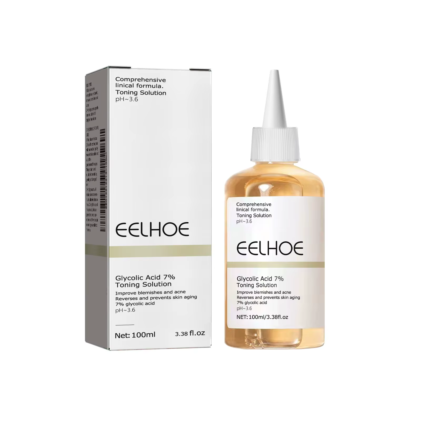 Solution tonifiante à l'acide glycolique 7%, dissolvant d'acné ordinaire, Lifting, raffermissant, ri