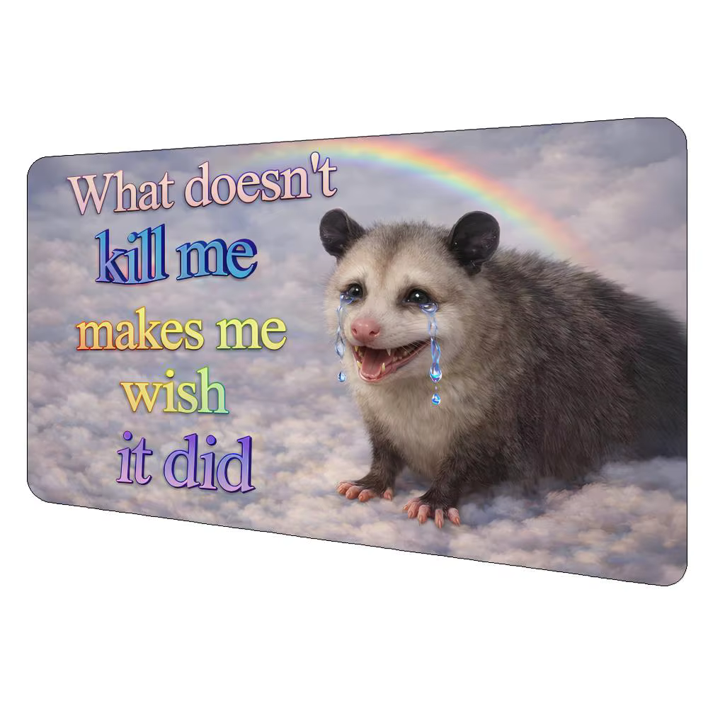 Tapis de jeu Magic The Gathering, tapis de jeu amusant avec motif Meme, en caoutchouc durable pour j