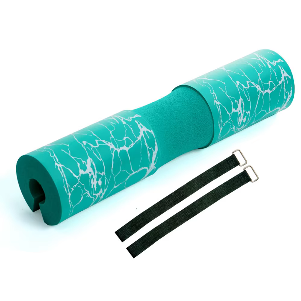 Coussin de squat pour barre avec sangles, coussin de poussée de hanche pour barres standard, support
