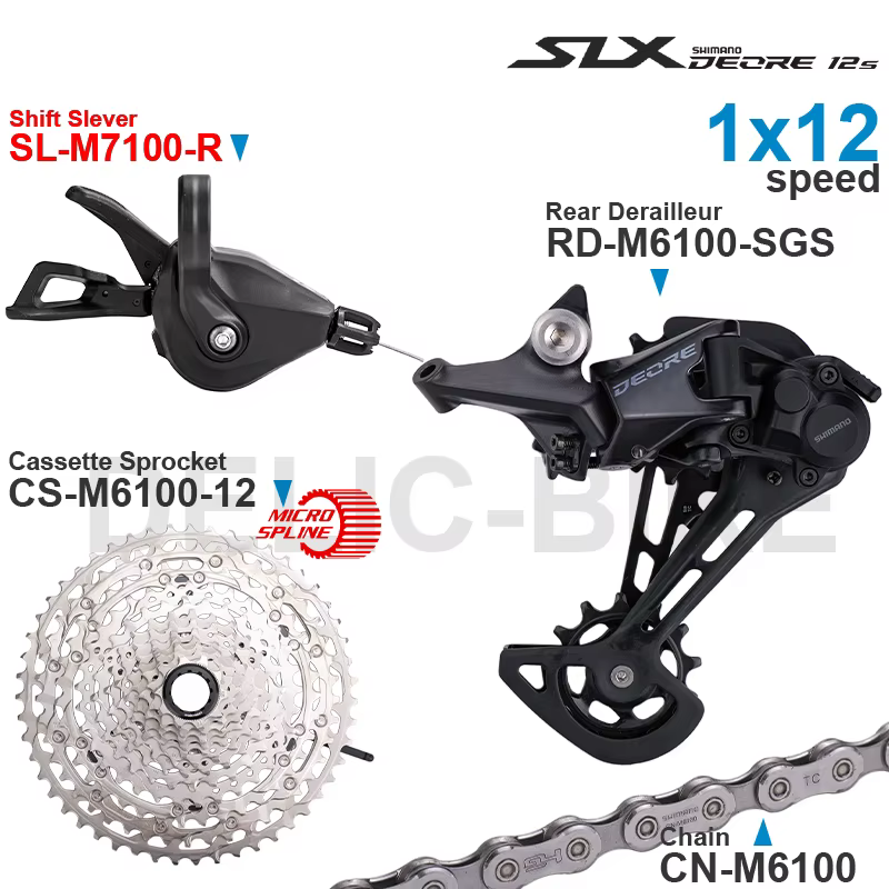 SHIMANO DEORE M6100 12v groupe manette de vitesse dérailleur arrière RD-M6100 pignon de Cassette 51T