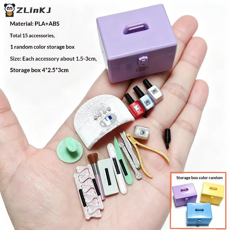 ▶ Mini ensemble d'outils de manucure pour maison de poupée, accessoires parfaits pour jouer à faire 