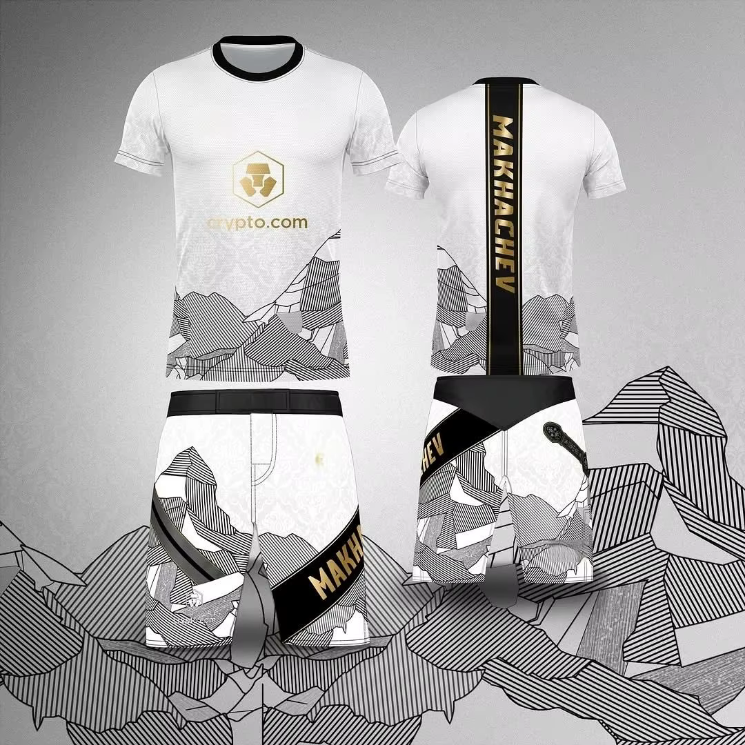 T-shirt et short de combat MMA Top Boxing Islam Makhachev pour hommes, respirant et à séchage rapide