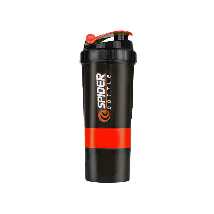 3 couches Shaker bouteille de protéines poudre Shake Cup bouteille d'eau tasse de mélange en plastiq