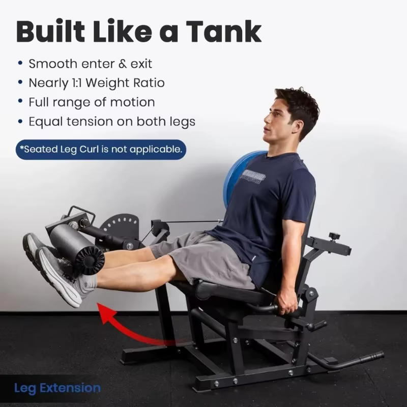 Remise Conception innovante Extension de jambe et Machine à boucles V4.0, capacité de 1100lb Extensi