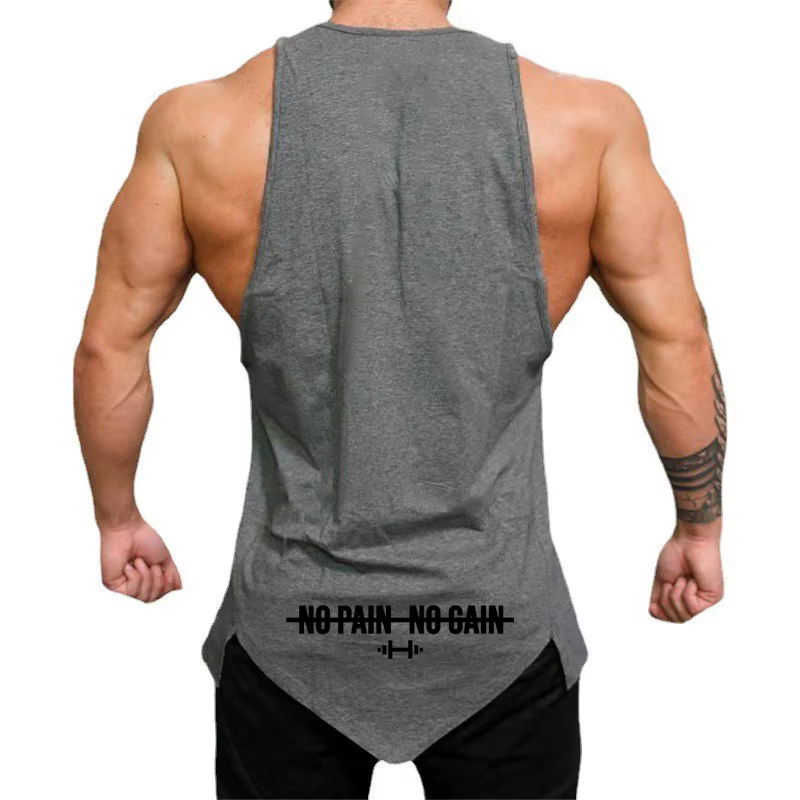 Débardeur musculaire d'été pour hommes, chemises sans manches à ourlet irrégulier, vêtements de spor