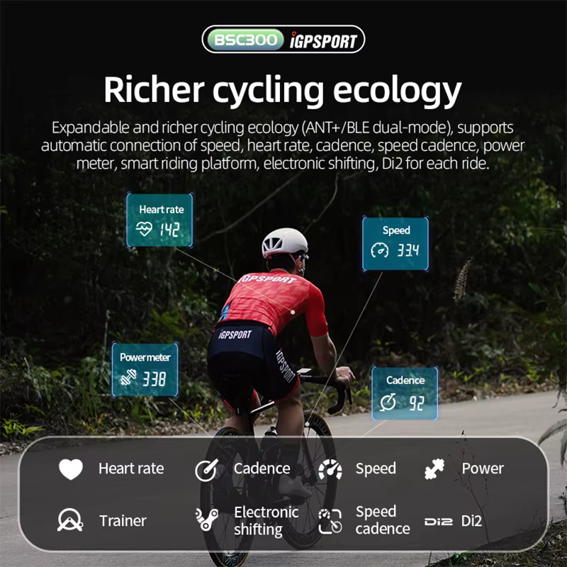 IGPSPORT BSC300 ordinateur de vélo GPS carte hors ligne mondiale odomètre de cyclisme BSC 300 Suppor