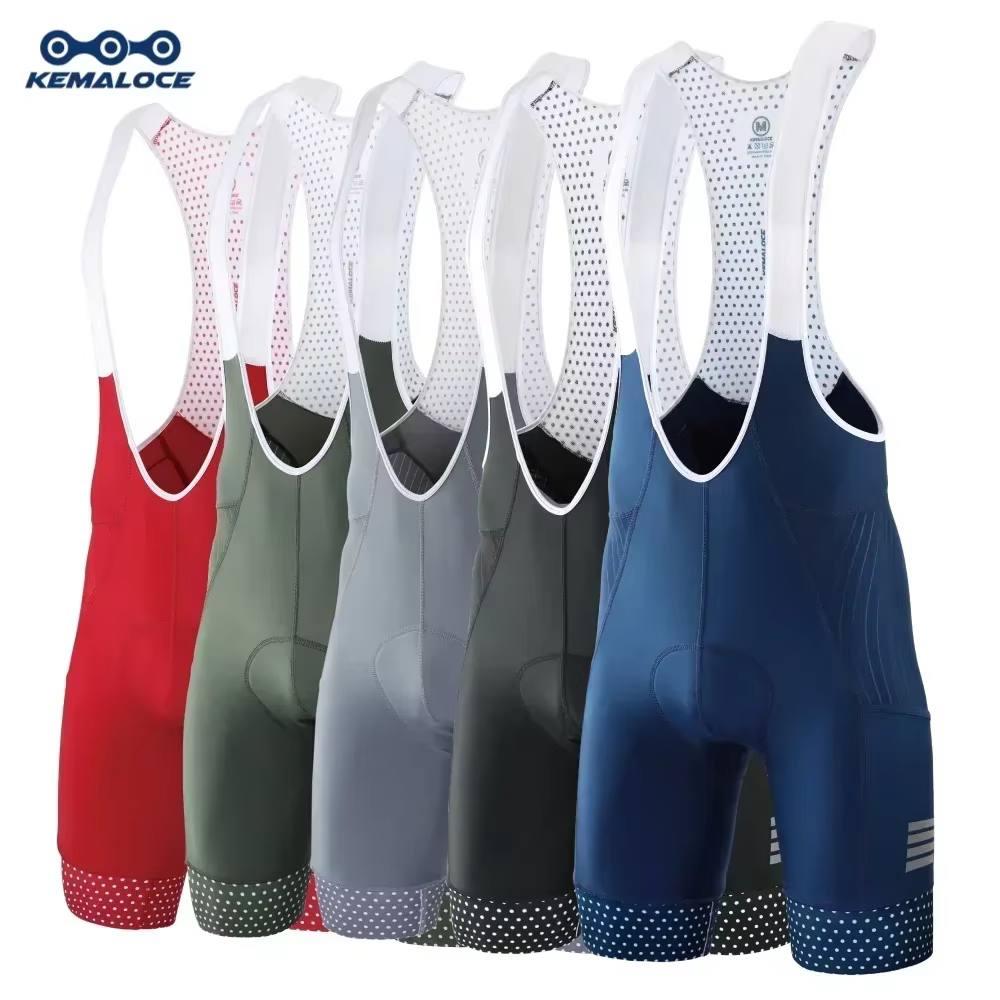 KEMALOCE hommes cyclisme cuissard solide bleu et noir 5D Gel Pad VTT Shorts haut de gamme en plein a