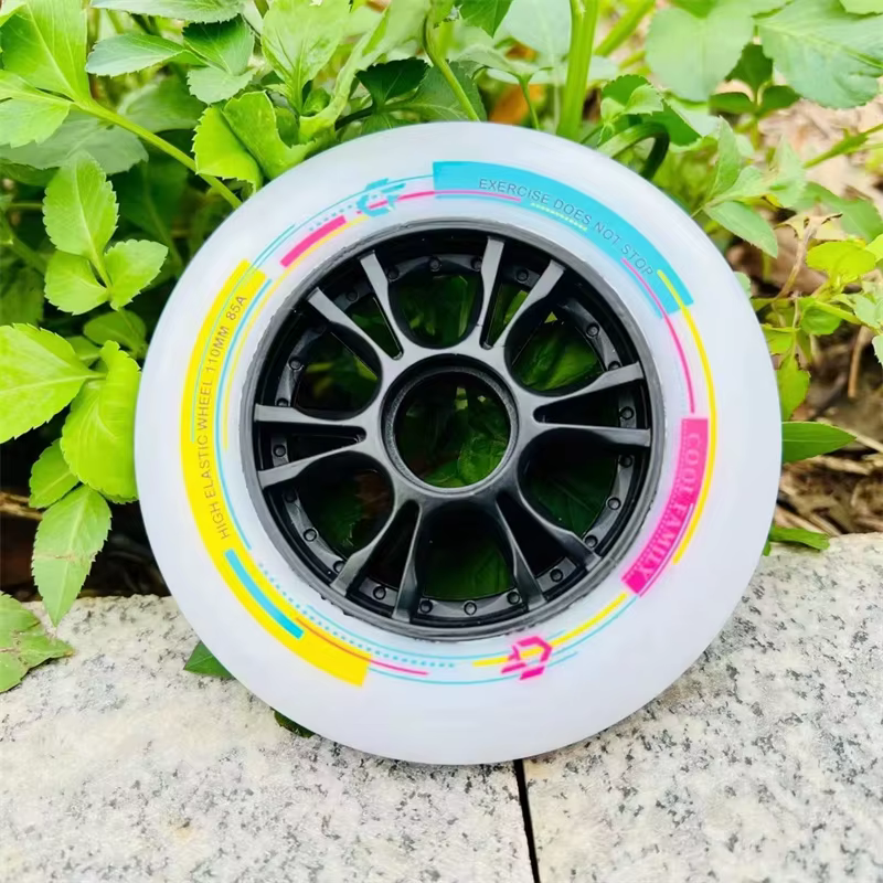 Roue de patins de vitesse en ligne à haute élasticité 85A pour la course sur piste intérieure, bon r