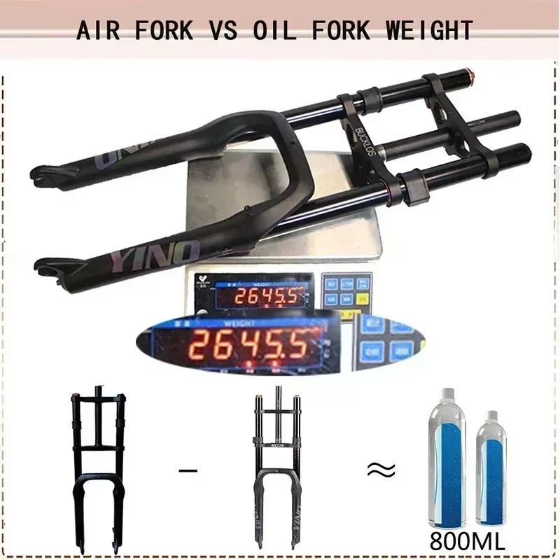 BUCKLOS – fourche avant à Suspension simple ou Double pour vélo Fat Bike, 20x4.0mm, frein à disque 9