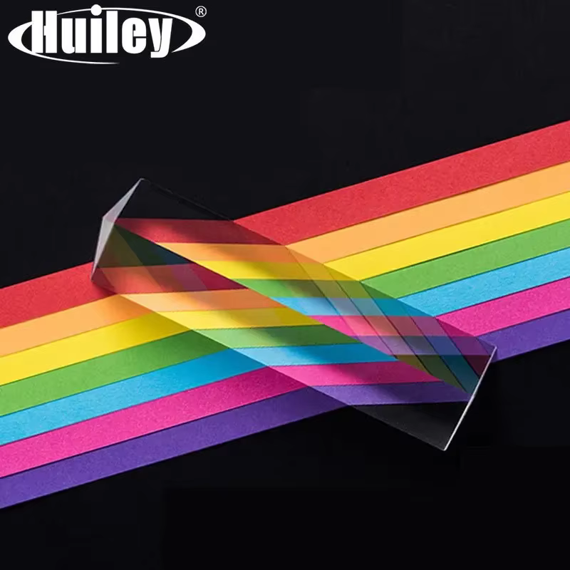 Prisme triangulaire BK7, 25x25x80mm, prismes optiques en verre, enseignement de la physique, spectre