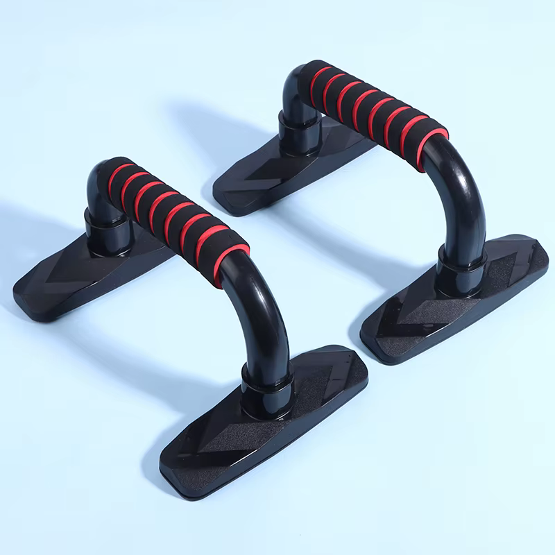 【QTG329】2 supports de barre de musculation avec poignées en mousse - Équipement de fitness antidérap