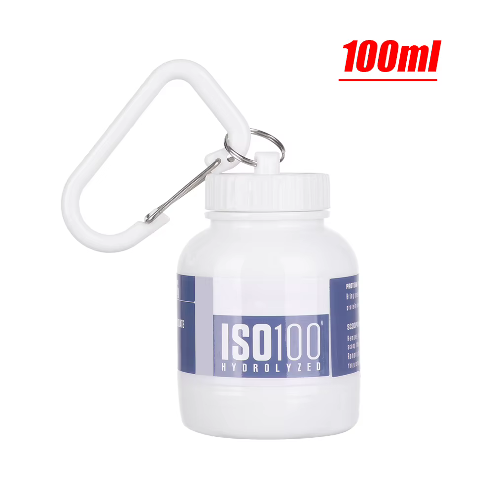 Mini bouteilles de protéines portables en poudre, avec porte-clés, entonnoir de santé, bouteille de