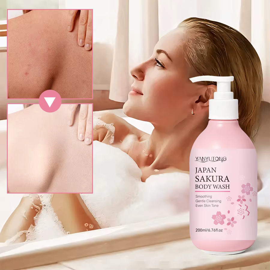 Sakura Gel douche longue hydratant lisse parfum longue durée mousse douce nettoyage du corps produit