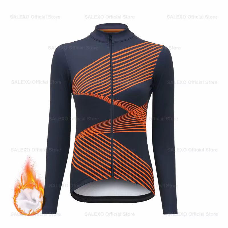 Maillot de cyclisme d'hiver pour femme, vêtements de vélo de montagne, vêtements thermiques, veste d