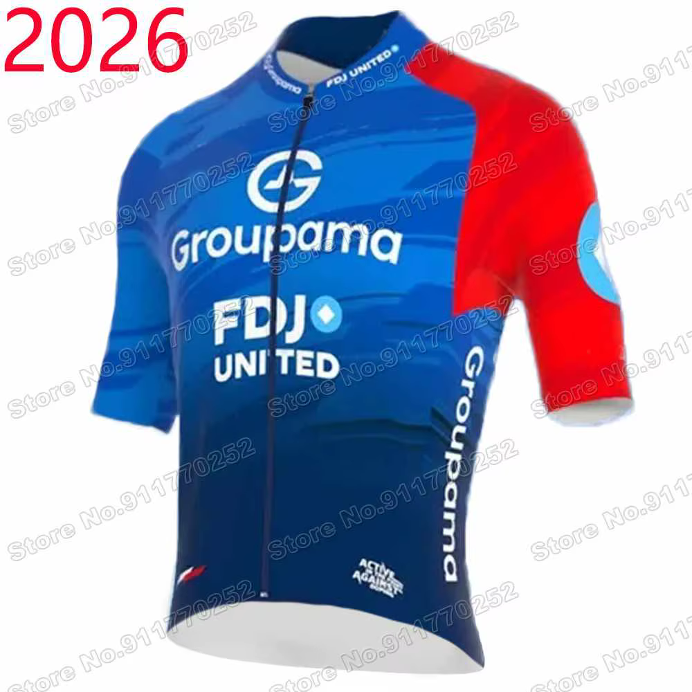 Maillot de Cyclisme Équipe FDJ 2026,Vêtements de Cyclisme Tour de France,Chemises de vélo de route H