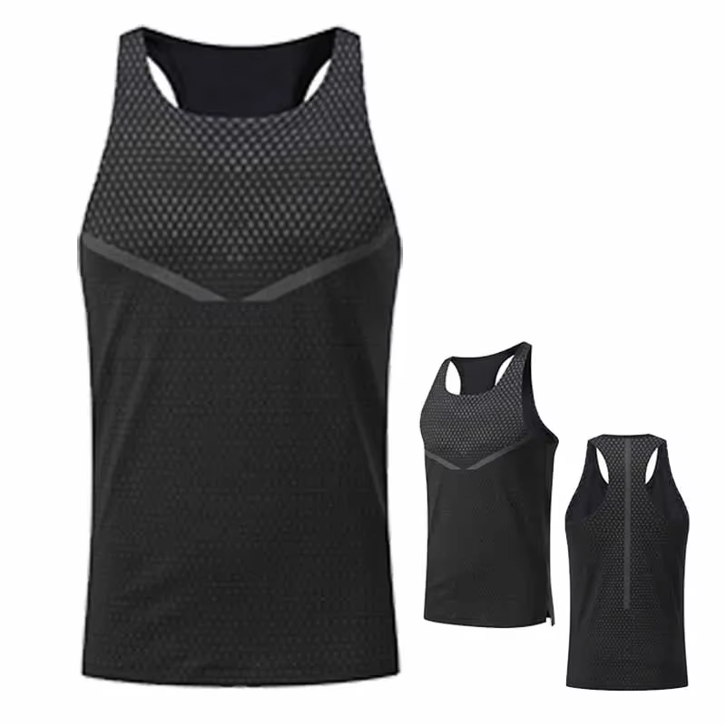 Gilet de course pour hommes, vêtements d'entraînement en plein air, T-shirt sans manches, débardeur 