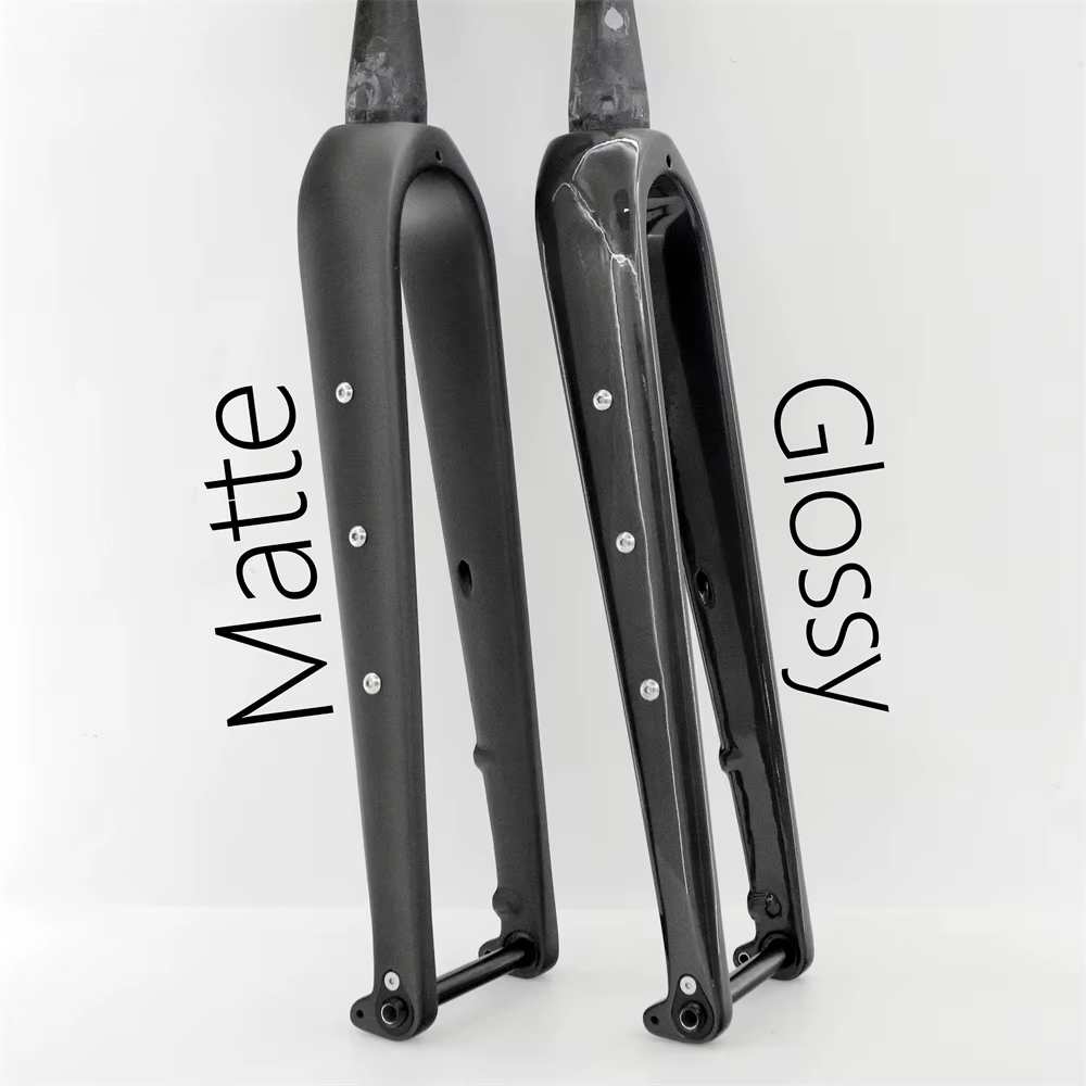 Gravel-Fourche avant en carbone ultralégère pour vélo de route, tube droit et conique, frein à disqu