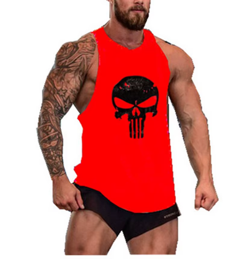 Vêtements de marque de gymnastique musculation Fitness débardeurs de course pour hommes entraînement