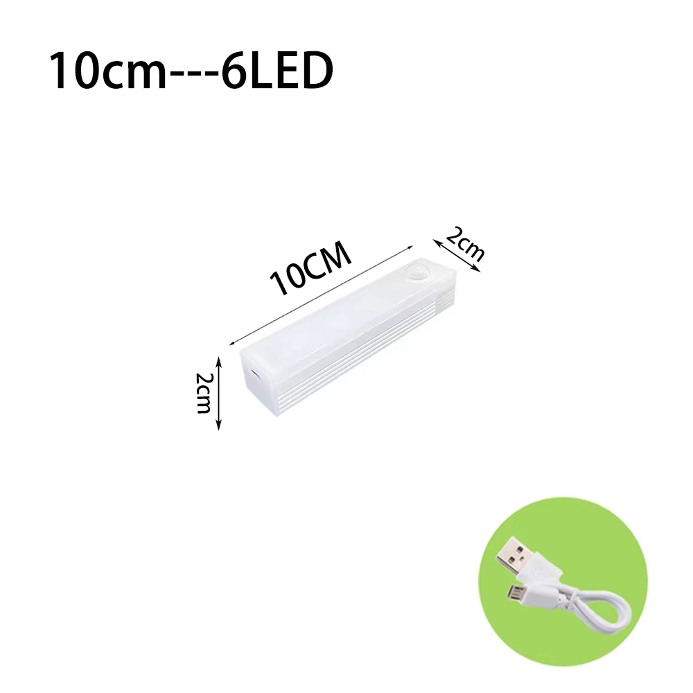 Veilleuse LED sans fil avec détecteur de mouvement, type C, aste, armoire, lampe de garde-robe, rétr