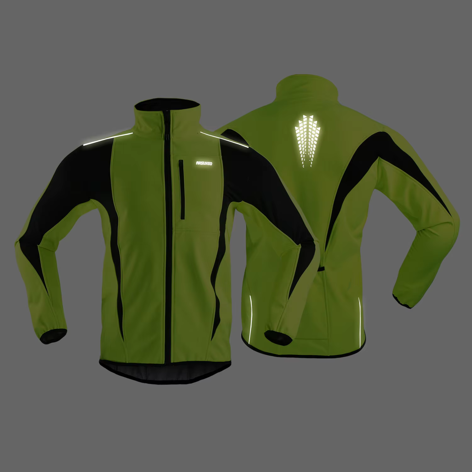 ARSUXEO hommes hiver veste de cyclisme thermique polaire Softshell coupe-vent imperméable respirant 