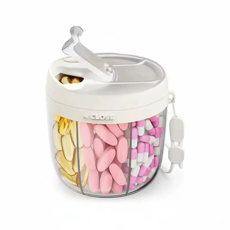 Boîte de rangement portable à 7 compartiments pour compléments vitaminiques, organisateur de capsule