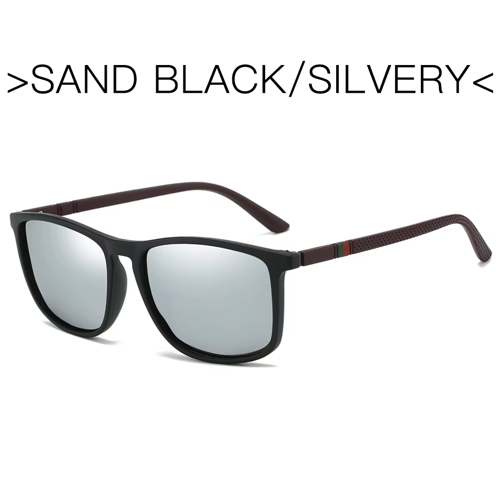 Lunettes de soleil de sport pour hommes, polarisées, confortables, carrées, légères, accessoire avec