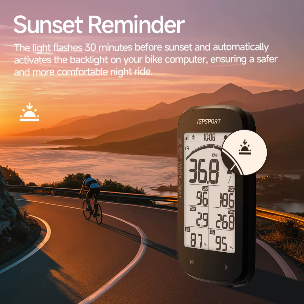 IGPSPORT BSC100Max GPS ordinateur de vélo compteur de vitesse de vélo odomètre sans fil 40 heures d'