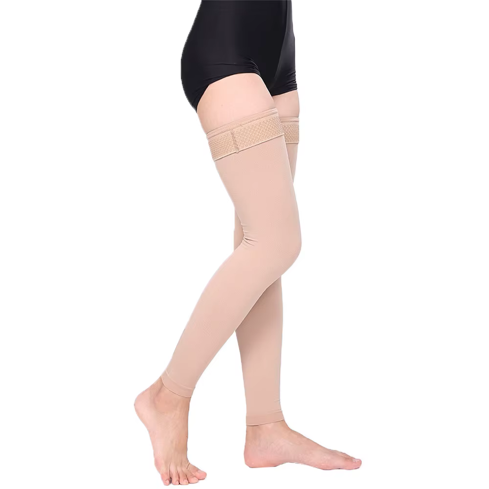 Chaussettes de compression unisexe grande taille niveau 2 (23-32 mmHg) montantes jusqu'aux cuisses p