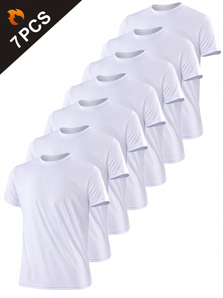 T-shirt de sport à séchage rapide ultraléger pour hommes, haut léger respirant, document solide, ent