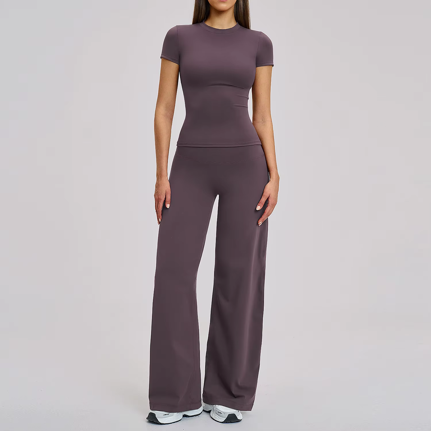 Ensemble de vêtements de sport pour femmes, pantalon de fitness taille haute moulant, mode décontrac