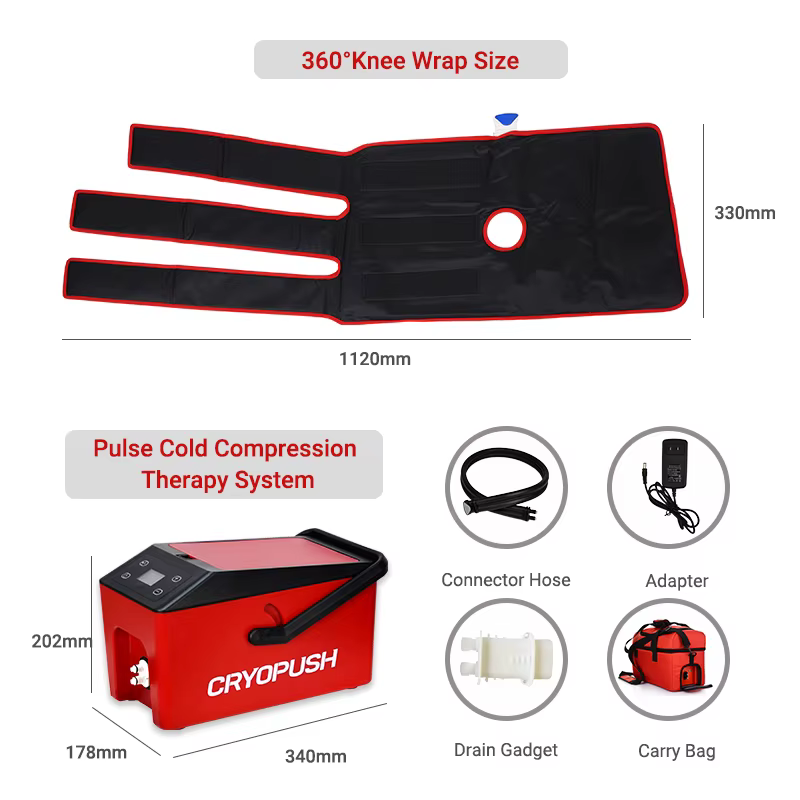Appareil de Thérapie à Compression Froide pour Genou, Système de Thérapie à Chaud et Froid pour Jamb