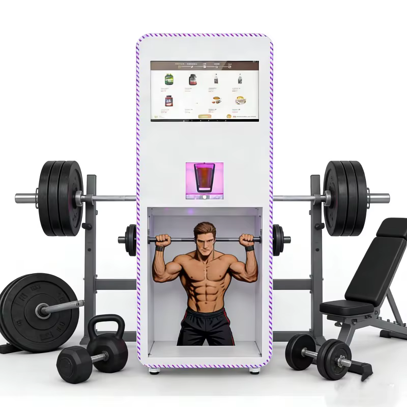 Distributeur automatique de boissons protéinées de qualité supérieure pour salle de sport, avec café