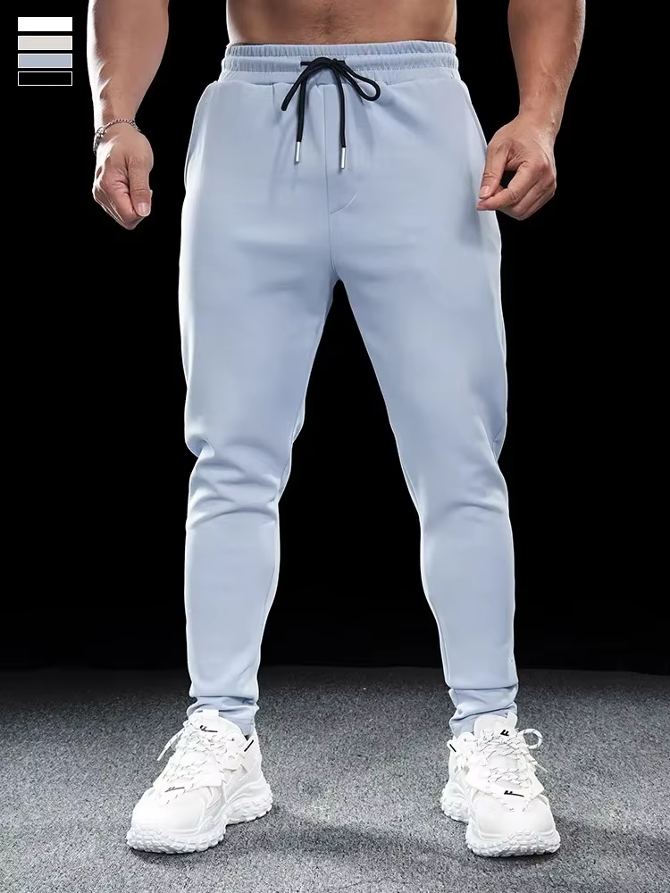 Pantalon de sport pour hommes, Fitness, décontracté, Slim, extensible, course à pied, hauts, séchage