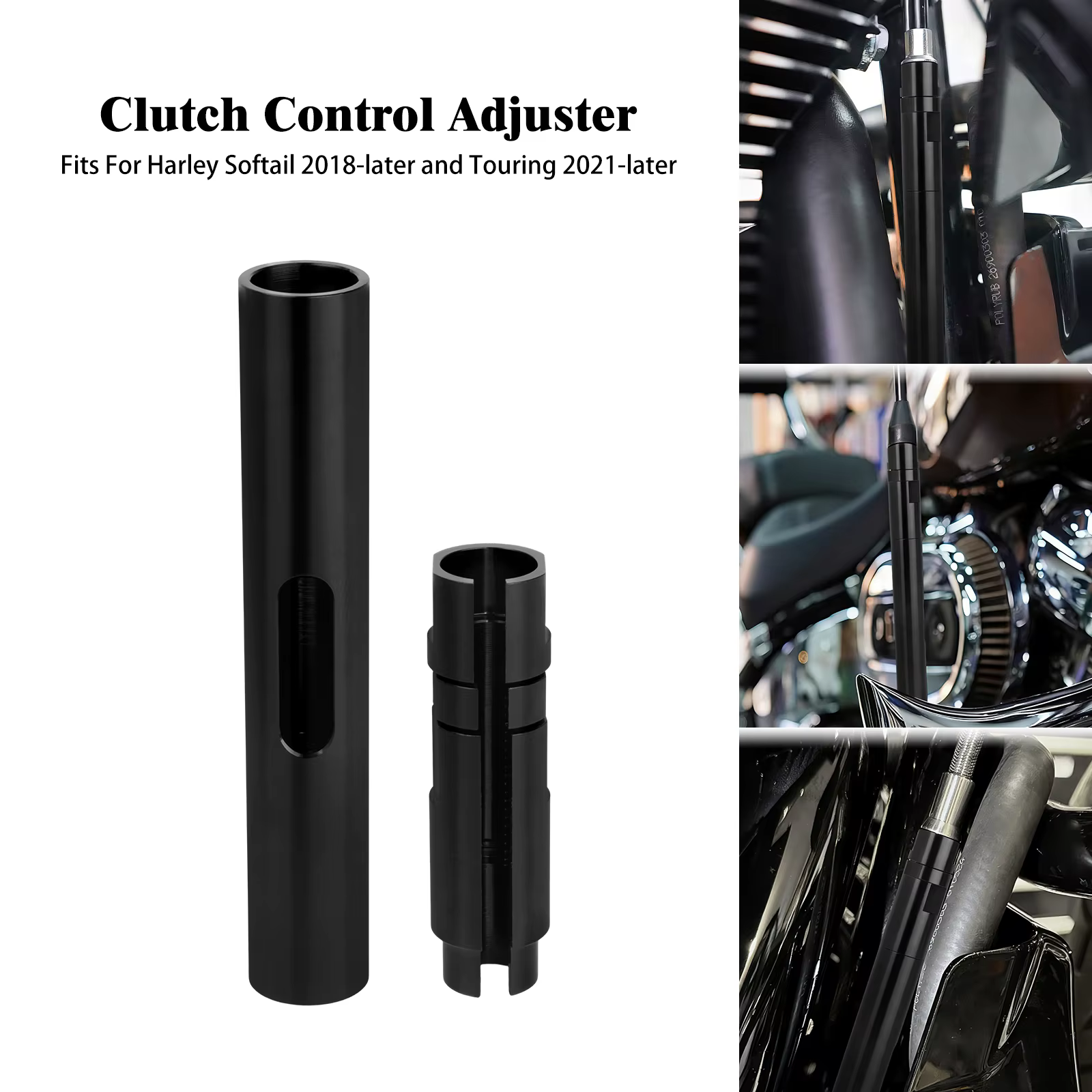 Régulateur de câble d'embrayage pour moto Harley Softail Breakout Street Bob 18-Up Touring FLHX 21-U