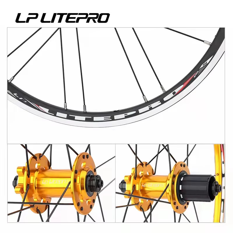 LP Litepro 20 pouces jeu de roues de vélo 406/451 frein à disque/V BMX paire de roues de vélo pliant