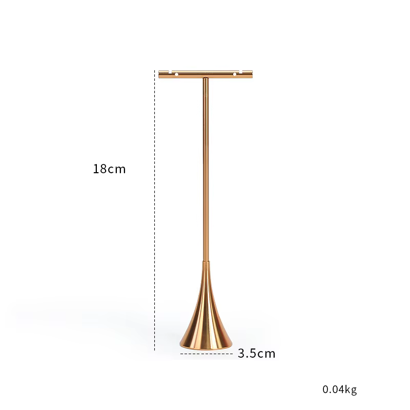 Présentoir en métal en forme de T pour boucles d'oreilles, support pour bijoux clous et pendantes, o
