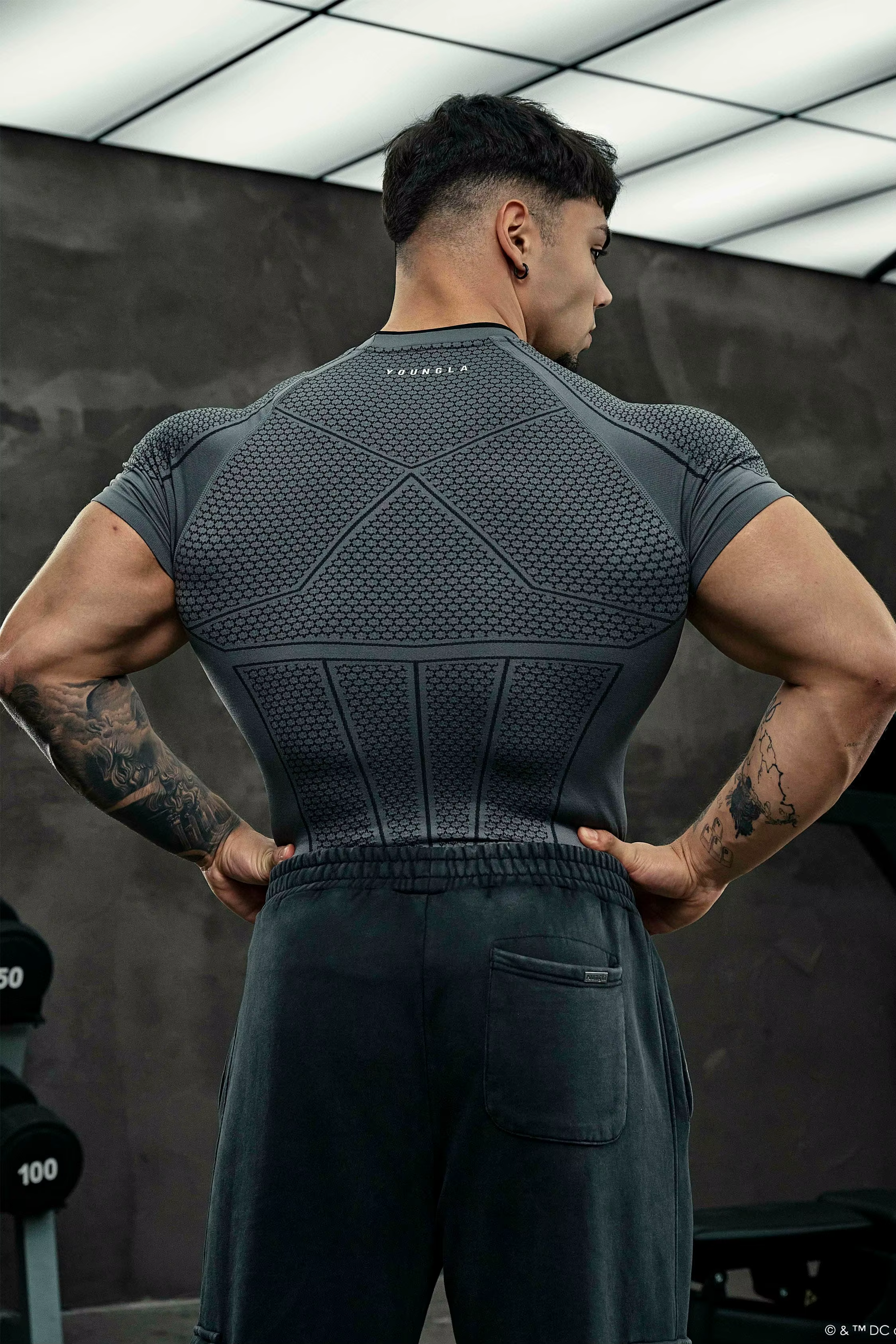 Été nouveau T-shirt serré pour hommes survêtement YA sport Fitness sensation de glace ajustement ser